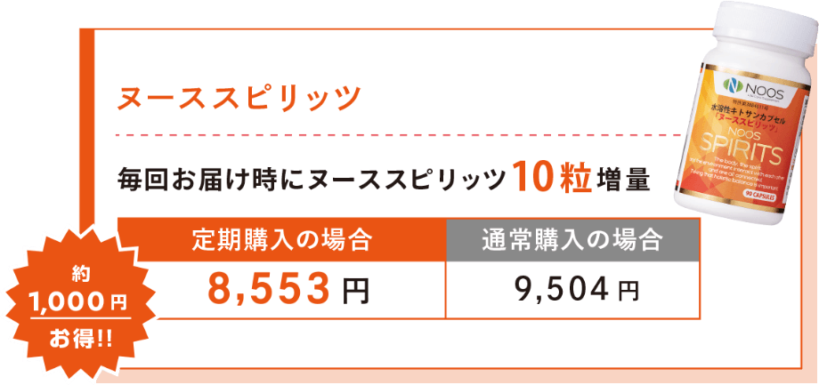 ヌーススピリッツ定期便価格